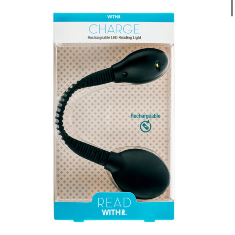 WITHit | CHARGE USB Rechargeable Clip On Book Light – Black